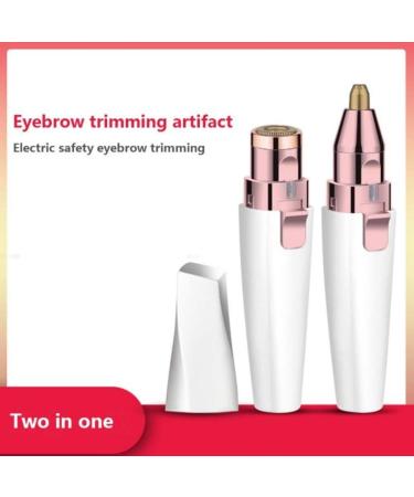 Eyebrow Trimmer & USB Rechargeable Facial Hair Remover - 2 in 1 with 3D Floating Shaver Net & LED Light for Perfect Eyebrows - Buy Online on SooperMarket.com
