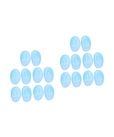 GLSTOY 24 Pcs Earmuffs Shower Caps for Kids Kids Tools Blue Hair Dye Ear Covers for Shower Ear Cover Shield Dye Coloring Ear Shower Caps Silicone Earmuffs Ear Protection Sleeves Ear Cover Sky-bluex2pcs 8X4.5CMx2pcs
