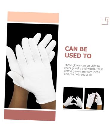 ABOOFAN 80 Pairs White Cotton Gloves Tool Gloves Black Cotton Gloves Breathable Work Glove Liners Cotton Inspection Gloves Labor Gloves Sleep Gloves S Elastic Cotton Gloves Lining Soft Man - Buy Online on SooperMarket.com