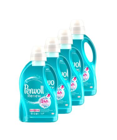 Perwoll Renew Refresh liquid detergent (4x24 washes) hygiene detergent for white and colored wash with odor-neutralizing formula for intensive fresh 1.44 l (4 Pack)