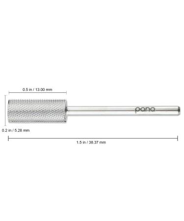 PANA Flat Top Small Barrel 3/32 Shank Size - Extra Fine Grit - Nail Drill Bit for Acrylic & Gel Nails - Silver - Buy Online on SooperMarket.com