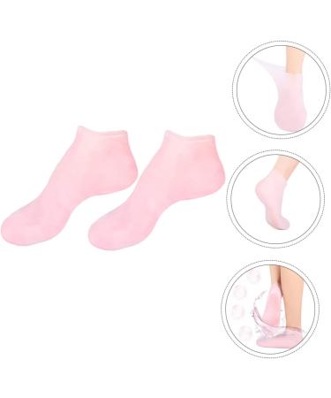 minkissy 3 Pairs Sock Spa Soften Skin Soles Moisturizer Spa Stocking Moisturizing Gel Booties Skin Protect Soles Moisturizing Foot Silicone Gel Foot Skin Sole Pad Sebs Pink Lotion Women's - Buy Online on SooperMarket.com