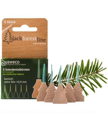 Yaweco Interdental Brushes with Wooden Handle - 5 Pieces | Eco-Friendly Oral Care for Healthy Smiles - Buy Online on SooperMarket.com