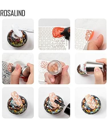 Nail Stamper DIY Nail Art Stamping Tool Nail Stamper Scraper Soft Silicone Clear Stamper Handle Shining Silicone Stamper for Stamped Nail Art(1#) - Buy Online on SooperMarket.com