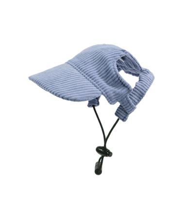 Predolo pet sports hat fashionable dog solar hat with ear holes sun protection hats dog peaked cap dog baseball cap for small dogs blue XL