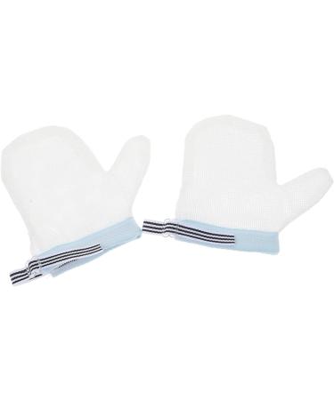 Healifty Children's Anti-Eating Gloves 2 Pairs | Thumb Protector Baby Hand Mittens | Finger Sleeves Nylon Baby Cot Blue x2pcs - Buy Online on SooperMarket.com