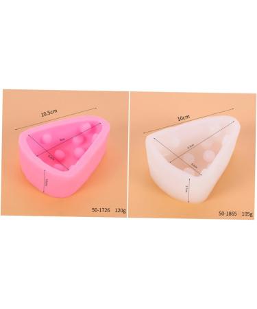 HOMSFOU Cupcakes Raclette Silicone Fondant Molds Silicone Chocolate Fondant Silicone Molds Silicone Pastry Mould Chocolate Cake Silicone Molds for Soap Fondant Mould Brownie 3D Non Stick 10.5x6.2x3.5cmcm Pink - Buy Online on SooperMarket.com