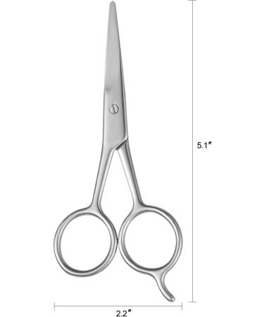 HAWATOUR Stainless Steel Beard Scissors for Trimming - Silver Classic - Buy Online on SooperMarket.com