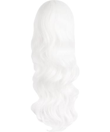 MapofBeauty Charming Long Wavy Hair Wig - Women's Party Full Wig in White - Buy Online on SooperMarket.com