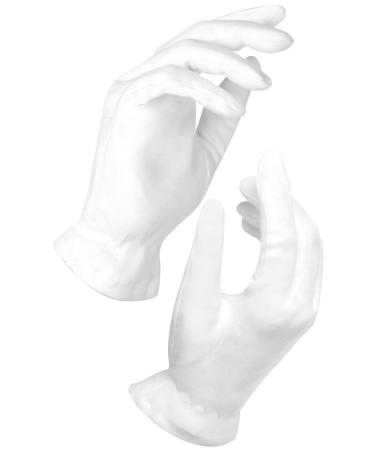 Beauty Care Wear Large White Cotton Gloves for Eczema Dry Skin Moisturizing 20 Count L (20 Pack)