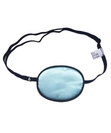 Adult/Child Breathable Adjustable Strabismus Silk Eye Patch Pad Amblyopia Corrected Single Eye Mask for Lazy Eye(Azure)
