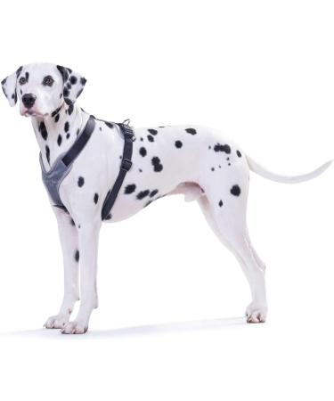 HUNTER Neoprene Dog Harness | Padded Nylon | Adjustable M/2 (58-72 cm) | Black/Grey - International Shipping - Buy Online on SooperMarket.com