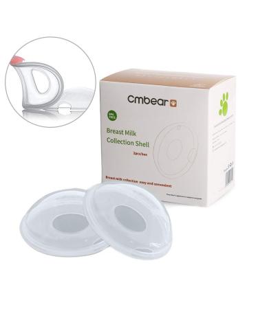 Angzhili 2 Pcs Reusable Breast Milk Collection Shells Breast Shells Nursing Cup Soft Milk Saver Flexible Anti-Overfill Breast Pad for Breastfeeding Collect & Save Breastmilk