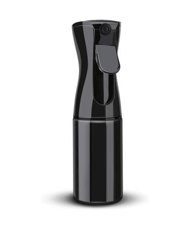 Hair spray bottle 200 ml refillable fine spray ultra -fine continuous water lever for salon gardening plants and skin care (black)