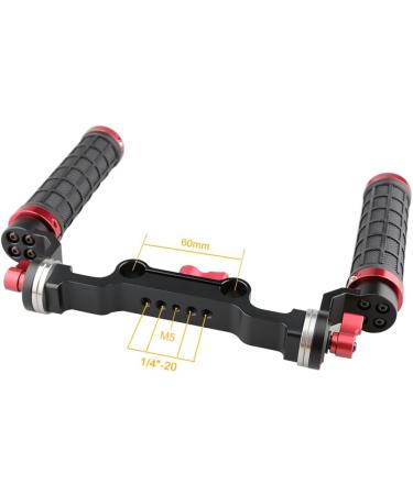 CAMVATE Rubber Handle Grip Shoulder Mount Rig for DSLR - Red (M6 Thread 31.8mm) | 1472 - Buy Online on SooperMarket.com