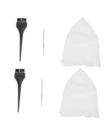 minkissy 2 Sets Hair Coloring Set Stretch Suit Hair Coloring Tools Crochet Kit Highlight Tipping Cap Highlight Cap Silicone Hair Tint Hat Silicone Hair Staining Cap Dyeing Hair Coloring Cap
