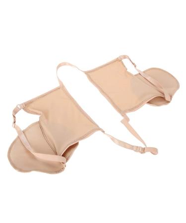 Reusable Underarm Sweat Pads Cotton Armpit Sweat Guard Pads Skin Color Underarm Absorbent Pads Bra Sweatproof Armpit Pads With Adjustable Elastic Shoulder Strap Sweat Free Armpit Protection