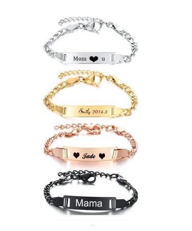 Children's baby gravure bracelet id Figaro |Personalized gift birth baptism birthday |Gravable children's arm chain |Baptismal band Young girls |Name bracelet baby bracelet baptism chain baptismal gifts