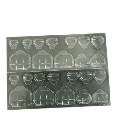 Nail Stickers for Toenails Jelly Tape Easy Application Double-Sided Tapes Toes Nail Art Adhesive Tabs Transparent Fake Nail Tips(A-10pcs)