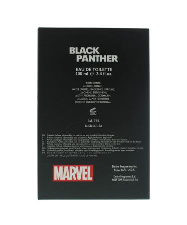 Marvel Eau De Toilette Spray Black Panther 3.4 Ounce 3.4 Fl Oz (Pack of 1) Black Panther - Buy Online on SooperMarket.com
