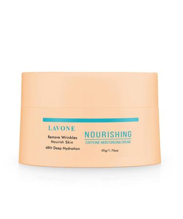 LAVONE Caffein Moisturizing Cream Face and Body Moisturizer for All Skin Face Cream with Hyaluronic Acid and Caffein Daily Moisturizer