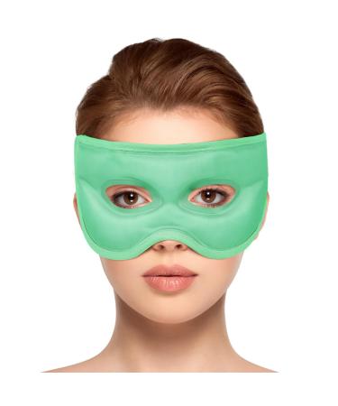 Newgo eye mask cooling cooling mask face cooling goggles for migraines headache swollen tired eyes dark circles sinus pain Ice Eye Mask (green)