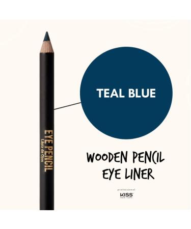 kiss new york Professional Slim Eye Pencil | Creamy Soft Eyeliner in Teal Blue | Long-Lasting Water-Resistant Formula for Natural Eye Makeup - Buy Online on SooperMarket.com