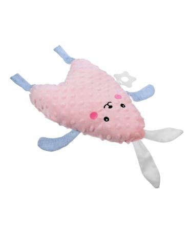 Warmhm Baby Comfort towel BabyPuppe Toy for toddlers Babies Baby Toys Towels Bathletel Towel Towels for Babies Newborn Polyester Hand Pades Tier Rosa 30.00x15.00x0.20cm