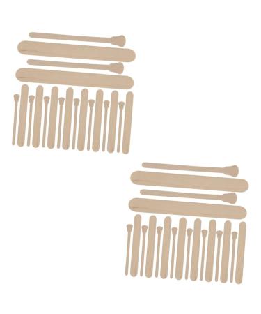 Minkissy 200 STK waxed wooden stick depilatory tool wax bars Professional growing wax applicator stick sticks to grow eyebrow make-up gadgets wooden main cream