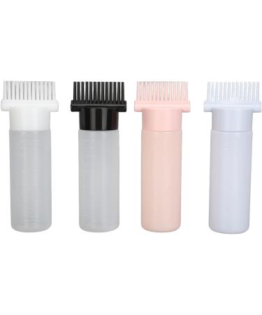 Comb Applicator Bottle Dustproof Easy Control Soft Easy Use Hair Dye Brush Bottle Multi-function 4 Colors With Clear Scale For Hair Salon - Buy Online on SooperMarket.com