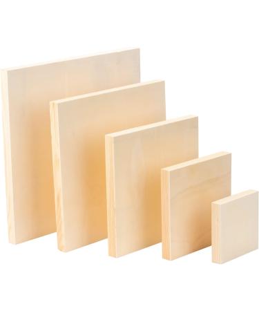 5-Piece Square Unfinished Wood Canvas Panel Boards for Painting and Home Decor - Buy Online on SooperMarket.com