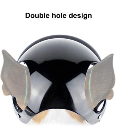 Dog Helmet Pet Motorcycle Helmet Dog Motorcycle Hard Safety Hat with Ear Holes & Adjustable Strap for Cats Small Medium Dogs - Buy Online on SooperMarket.com