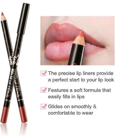 KALLORY Black Lipstick Black Colored Pencils 36 pcs and Liners Pen Shaping Matte Lipstick Makeup Women Liner for Lip Girls Pencil Colors Matte Eyeliner Black Pencils 1 count (Pack of 1) As Shownx3pcs - Buy Online on SooperMarket.com