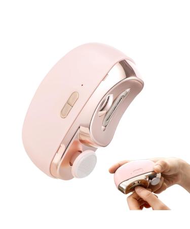 IXYHKB Electric Nail Clipper 2 in 1 Electric Nail Trimmer Nail Polisher with Nail Scraps Storage 2 Speed Automatic Nail Clipper USB Rechargeable Safety with Light for Baby Kids Seniors Weak Hands