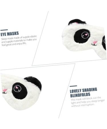 Angoily Plush Silk Eye Mask Set - 2pcs Cartoon Blindfolds for Sleep & Travel Comfortable Satin Eye Cover for Adults - Black & White - Buy Online on SooperMarket.com