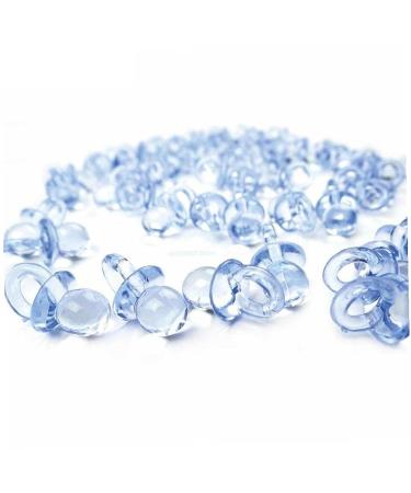 50Pcs Transparent Acrylic Mini Pacifier Baby Shower Cake Decoration Birthday Gift Diy Party