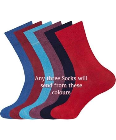 COSHAL 3 Pairs Womens Diabetic Socks wide Honey Comb top soft cuff Ankle Medium-Elastic Grip Soft Toe cosy feel for sensitive feet Legs Non-Binding Circulatory Socks SIZE (4-7) One Size Assorted Colours (3 Pairs) - Buy Online on SooperMarket.com