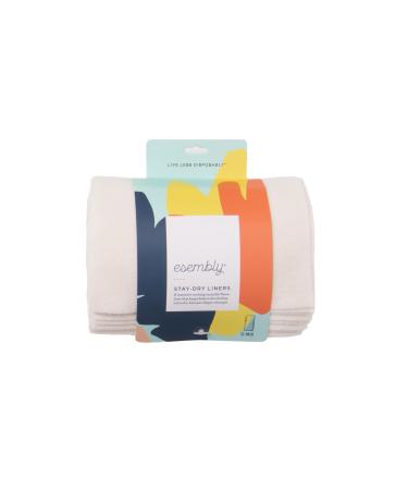 Esembly Cloth Diaper Stay-Dry Fleece Diaper Liner, Moisture-Wicking, Keeps Baby Dry, Prevents Staining, Protects Diaper, Easier to Clean, Washable, Reusable, Super-Soft, 12-Pack, One Size Stay-dry Liner (12pk) One Size (Pack of 12)