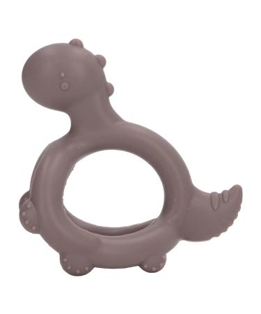 Baby Toddler Teethers Silicone Dinosaur Shape Teething Chew Toy for Newborn (Light Gray)