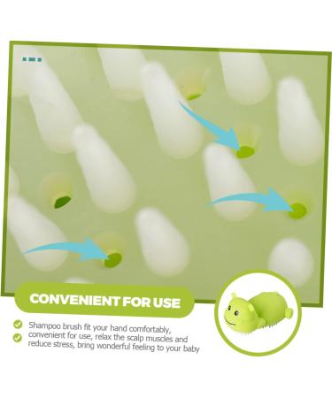 SECFOU Hippo Shaped Head Shower for Exfoliating and Massaging - Green Cap for Baby, Body, and Scalp Care - Buy Online on SooperMarket.com