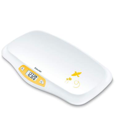 Beurer BY80 Digital Baby Scale, Infant Scale for Weighing in Pounds, Ounces, or Kilograms up to 44 lbs, Newborn Baby Scale with Hold Function, Pet Scale for Cats and Dogs Basic