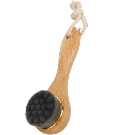 Manual Facial Cleansing Brush Long Wooden Handle Super Soft Manual Exfoliating Facial Brush Exfoliating Deep Cleansing for Home - Buy Online on SooperMarket.com