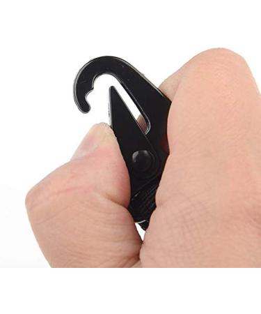 Selighting Tactical Carabiner - 2 PCS Molle Belt Snap Hook Keychain for Molle Bag & Outdoor Activities - Black - Buy Online on SooperMarket.com