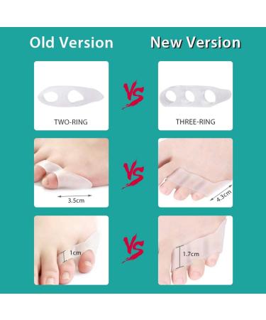 Silicone Toe Separator & Corrector | Three Hole Small Toe Protective Cover - Buy Online on SooperMarket.com