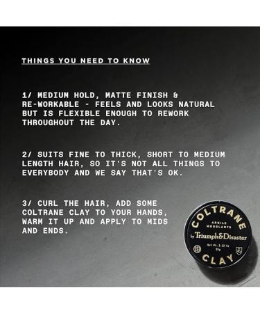 Buy TRIUMPH & DISASTER Coltrane Clay Hair Pomade - Medium Hold Matte Finish for Men | 95g - International Shipping Available - Buy Online on SooperMarket.com