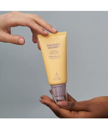 Haruharu Wonder Black Rice Moisture Airyfit Daily Sunscreen 50ml - Reef Safe Formula, Non-Greasy Velvet Finish - Buy Online on SooperMarket.com