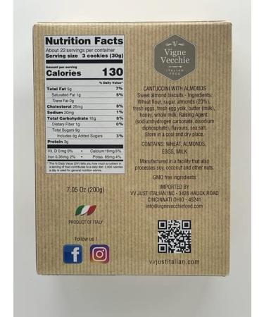 Cantuccini Almond Biscotti (7.05 oz), 3 Pack - Authentic Italian Biscotti from Italy - Buy Online on SooperMarket.com
