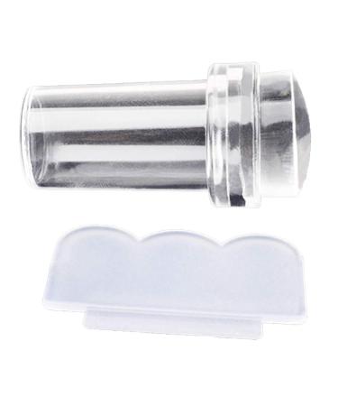 1 Set Clear Silicone Jelly Stamper with Scraper Kit Nail Art Template Manicure Tools for Girls Finger Decor