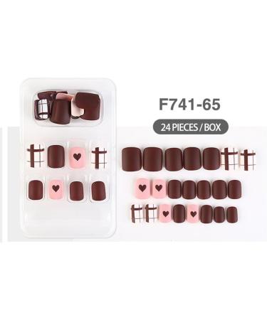 dijiusidy False Nail Perfect Matching Simple to Wear Fingernail Full Coverage Press Type Strong Viscosity Adjustable Paster Type 37 F741 Type 37 F741 - Buy Online on SooperMarket.com