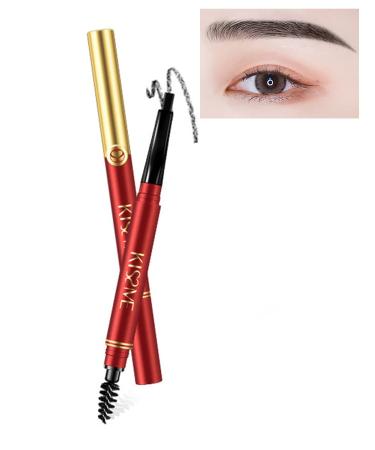 Whalrace Eyebrow Pen  Retractable Eyebrow Pencil  Dual-Sided Brow Pencil with Brow Brush  Long-Lasting Waterproof Eyebrow Pencil  Black Brow Pen